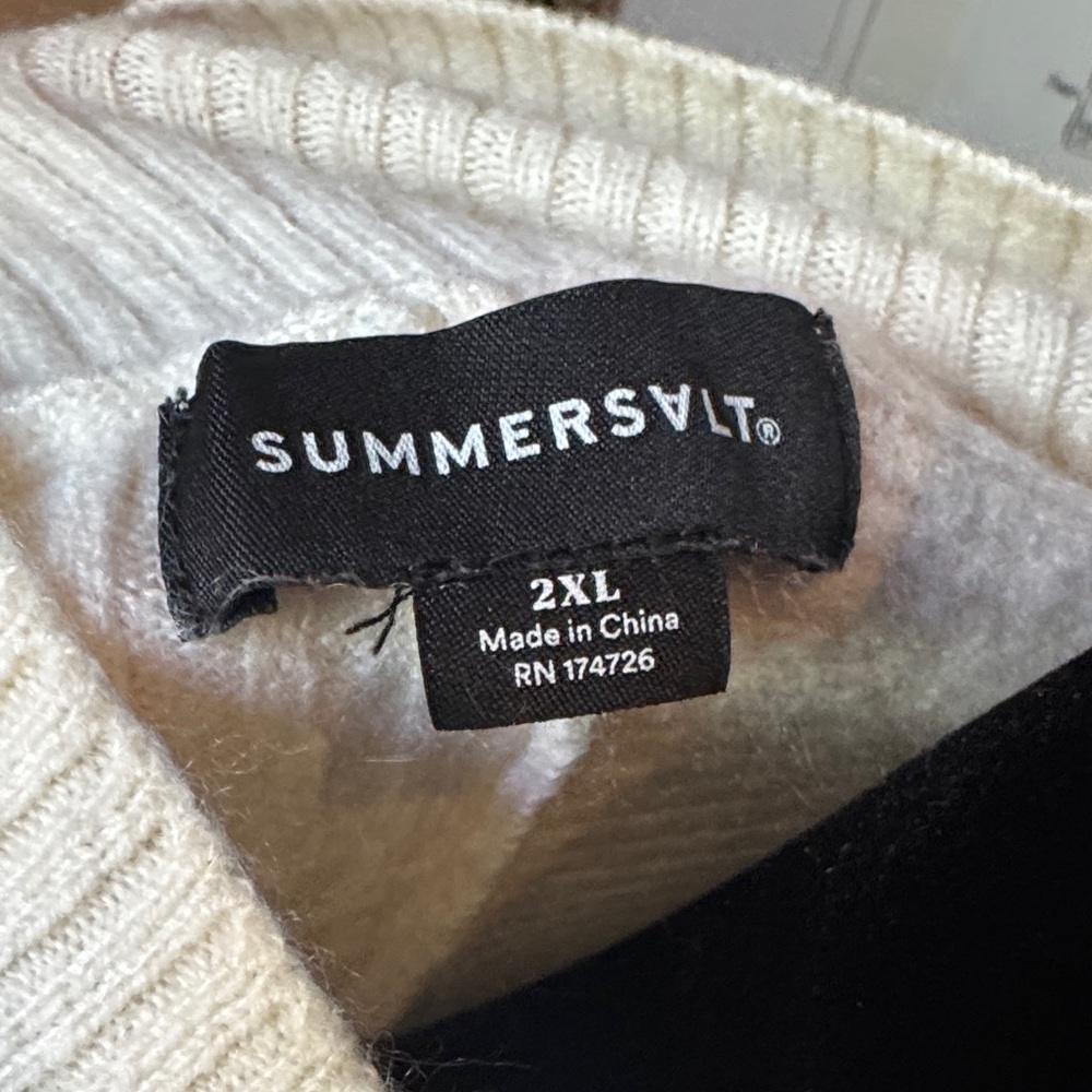Summersalt The Luxe Cream Cowl Neck Wool & Cashmere Blend Sweater - Picture 2 of 6